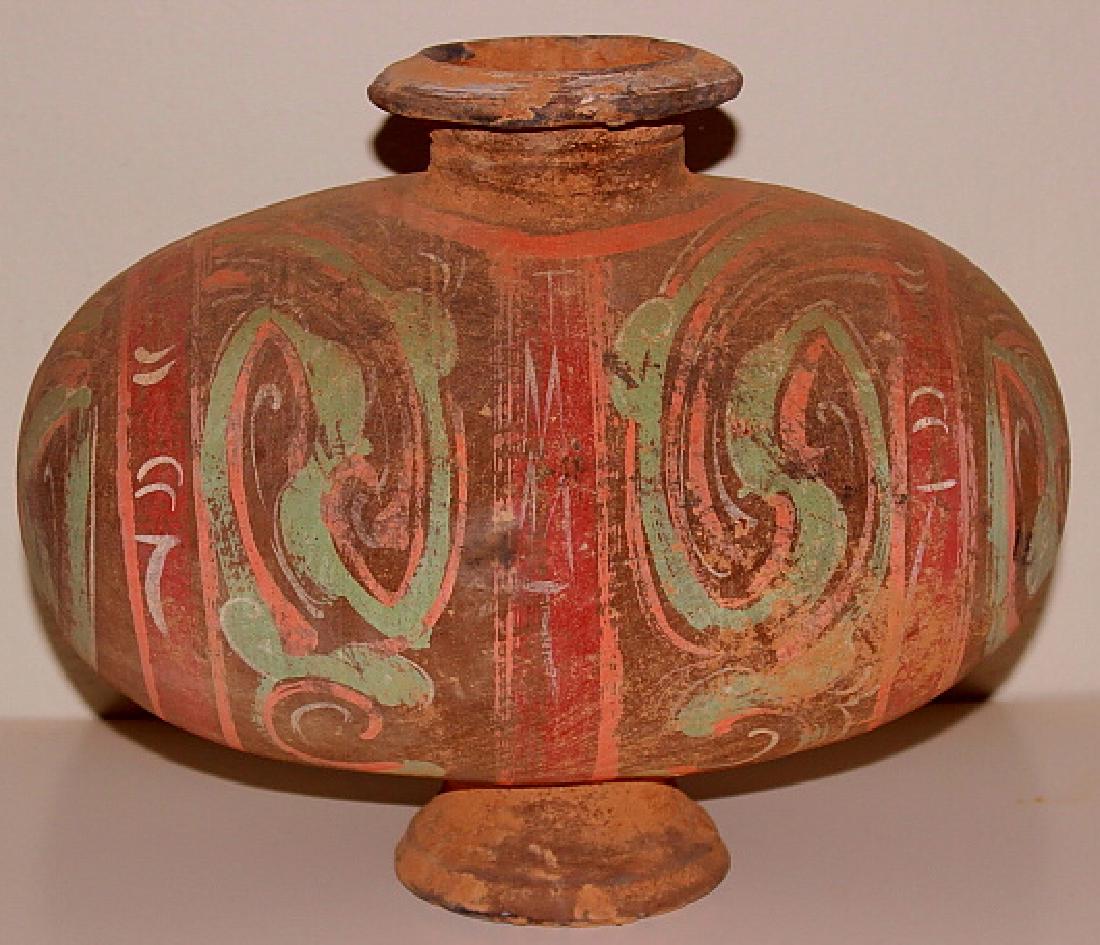 Large Han Dynasty Painted Pottery Cocoon Jar (1 of 4)