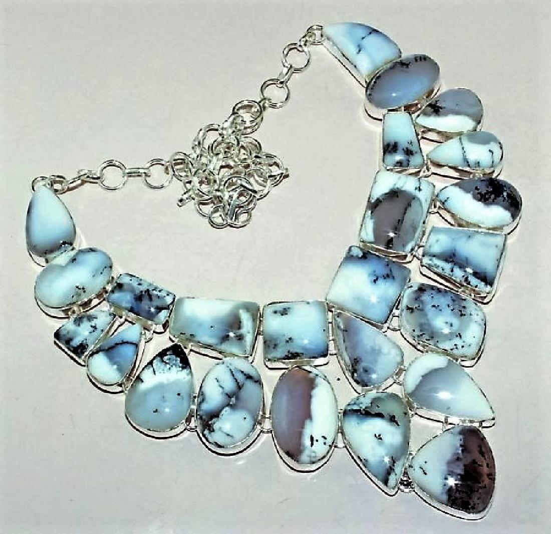 Amazing Amazing Dendrite Opal Silver Necklace (1 of 1)