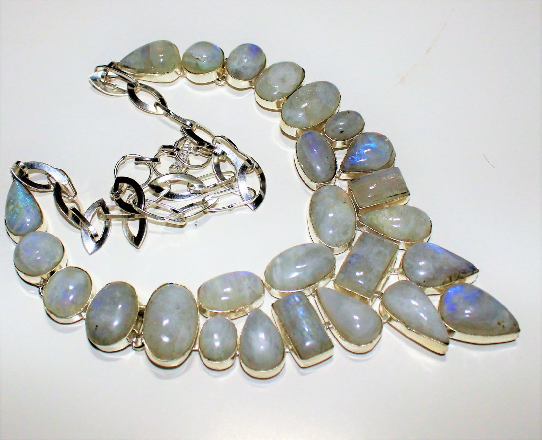 natural fire Opal in Silver Necklace (1 of 1)