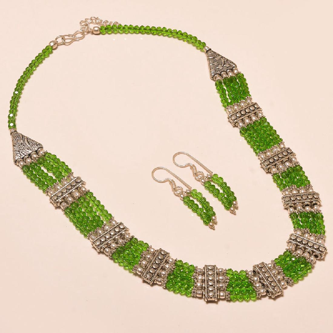 Gorgeous Faceted Peridot Awesome .925 Silver Necklace (1 of 1)