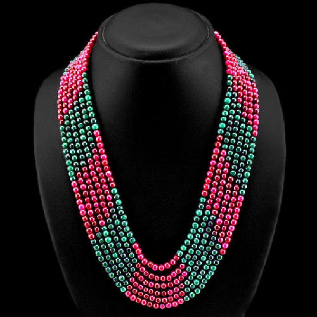 GENUINE TOP CLASS 505.00 CTS EARTH MINED RUBY & GREEN E (1 of 1)