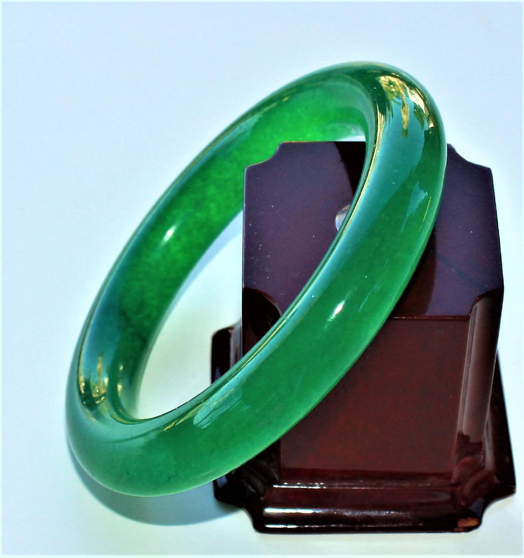 Natural green Jade Bangle Bracelet (1 of 2)