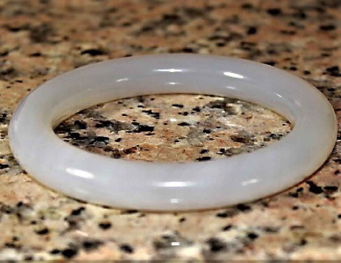 Unique Chinese 100% jade hand-carved bracelet 58mm (1 of 2)