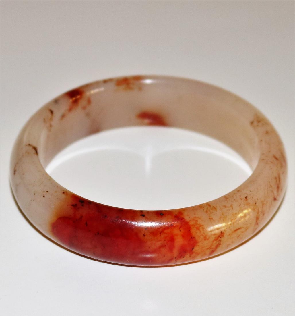 Carved Natural Old Jade Bangle 55mm (1 of 2)