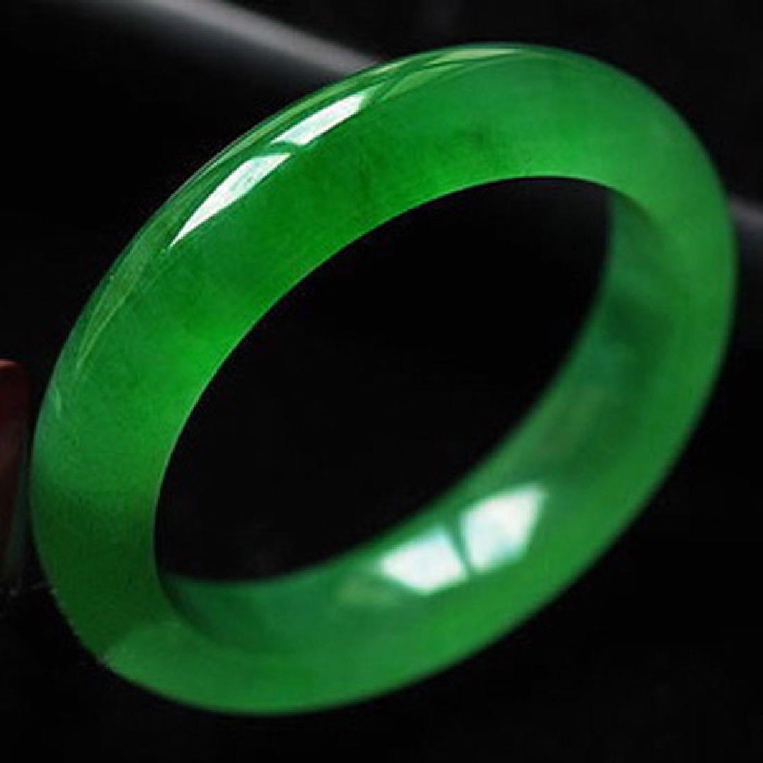 Natural green Jade Bangle Bracelet (1 of 2)