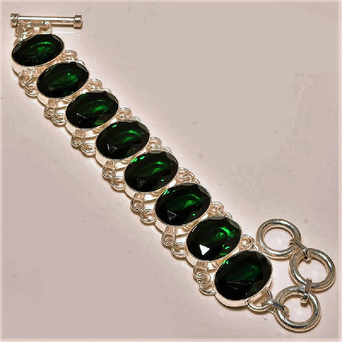 Chrome Diopside Sterling Silver Bracelet (1 of 1)