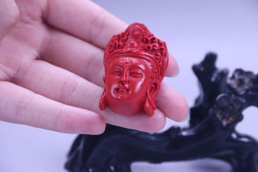100% natural cinnabar exquisite chinese hand carving (1 of 3)