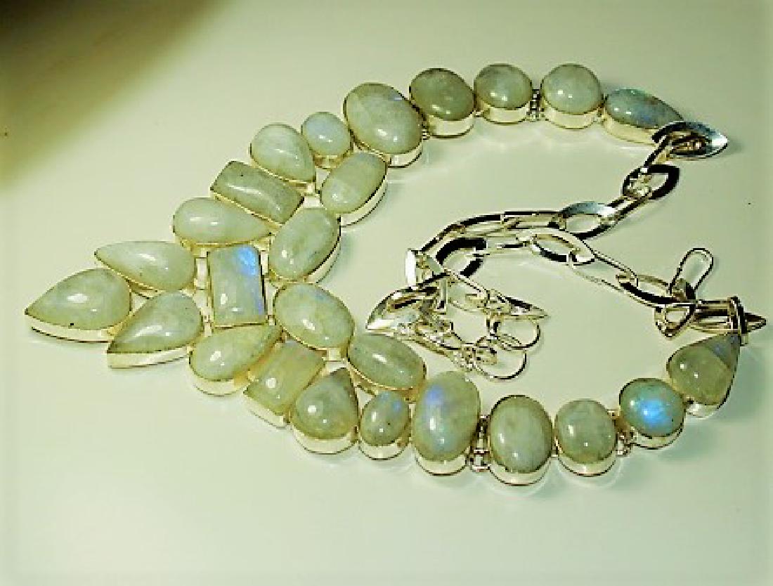natural Opal in Silver Necklace (1 of 1)
