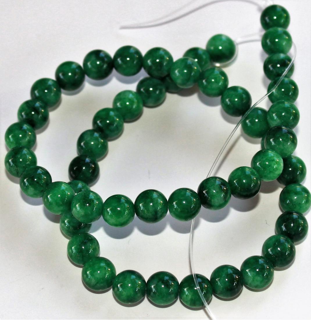 Natural Jade Round Gemstone Loose Beads 15" (1 of 1)