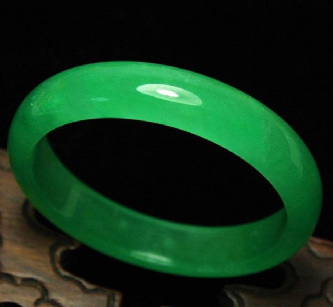 NATURE BEAUTIFUL GREEN JADE JADEITE BRACELET BANGLE (1 of 1)