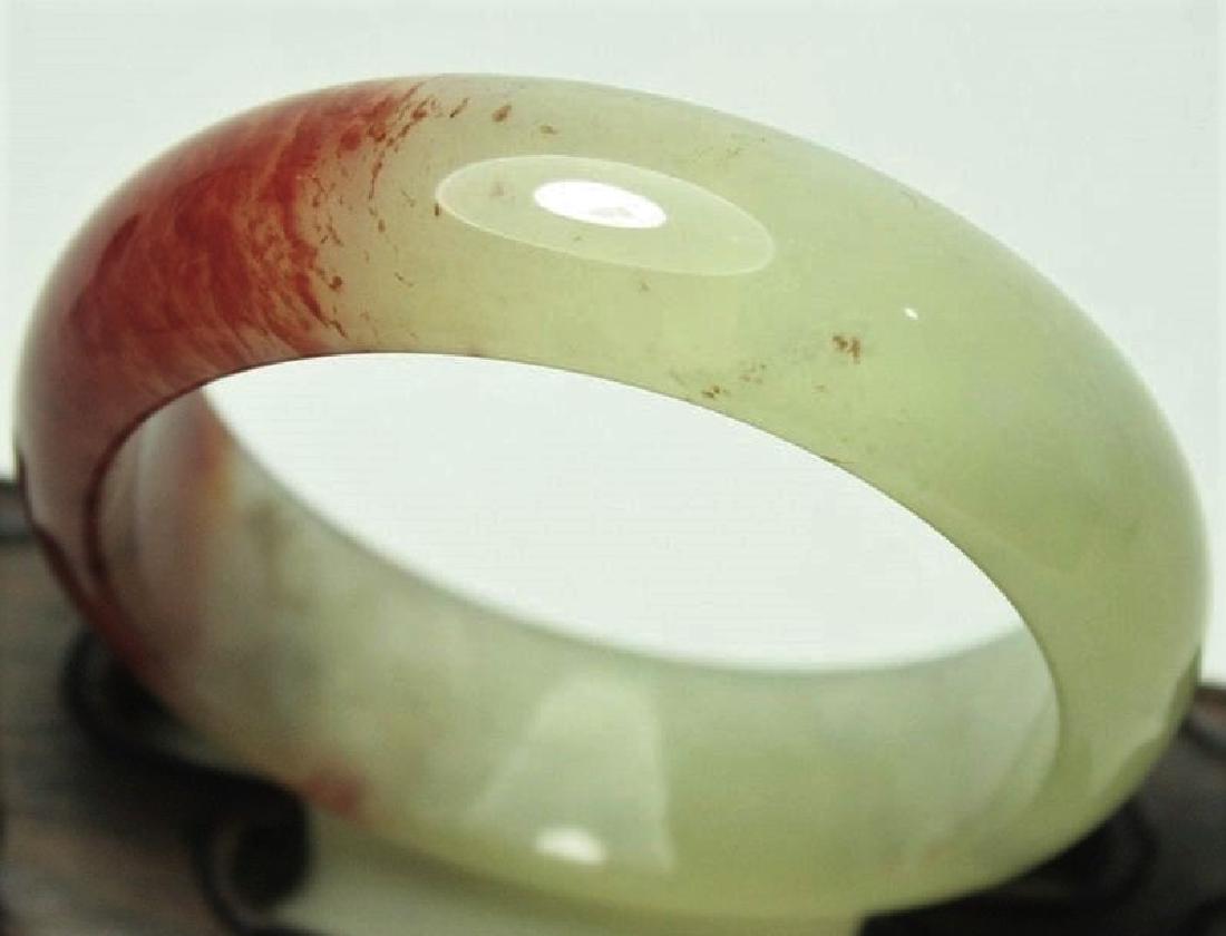 Genuine 100% Natural Red Jade Bangle Bracelet (1 of 4)