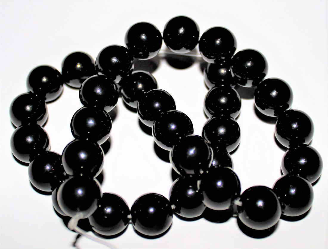 12MM NATURAL ONYX ROUND BEADS 15\" AAA+""""""" (1 of 1)