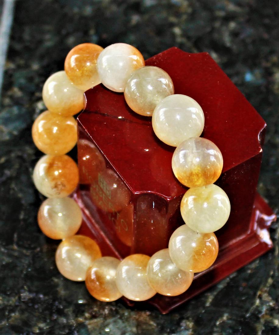 Natural Orange JADE Jadeite Round Gemstone Beads (1 of 2)
