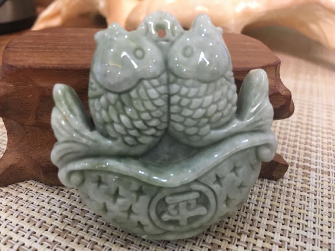 Certified 100% Natural A Jade jadeite pendant Certified (1 of 3)