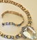 14K Yellow and White GOLD Diamond Necklace and Bracelet