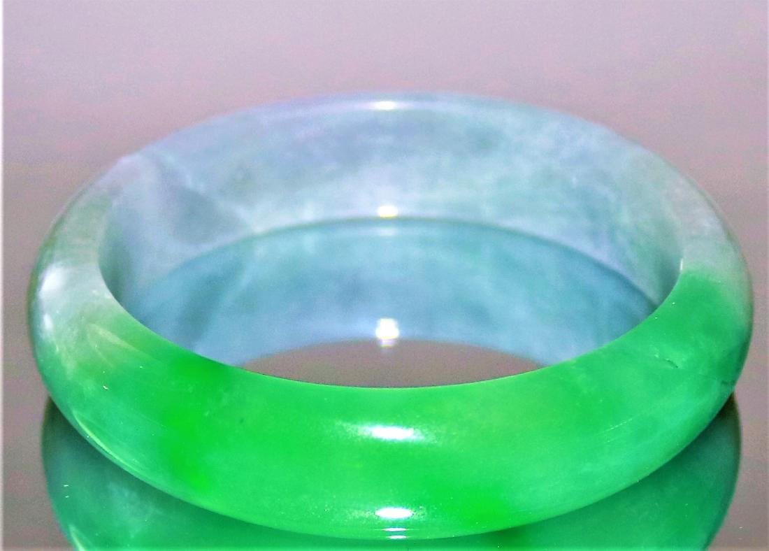 Natural JADE Jadeite Round Gemstone Beads Bracelet (1 of 4)