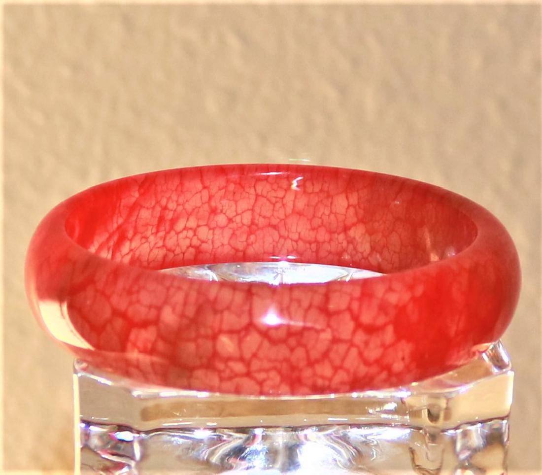 natural Chinese Chicken blood jade hand-carved bracelet (1 of 2)