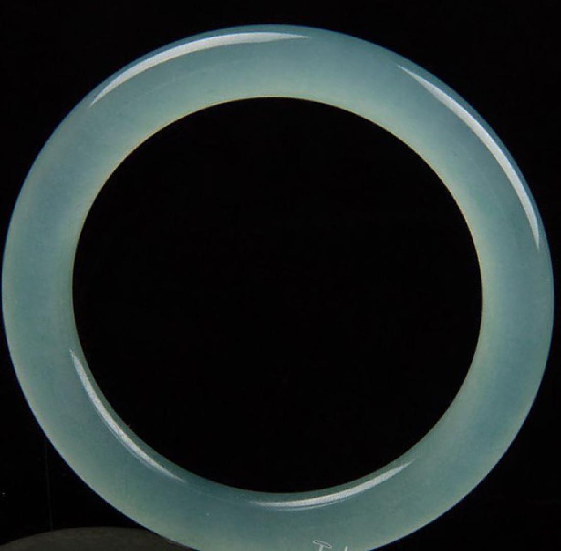 Certified 100% Natural bluer Jade Bangle Bracelet (1 of 2)