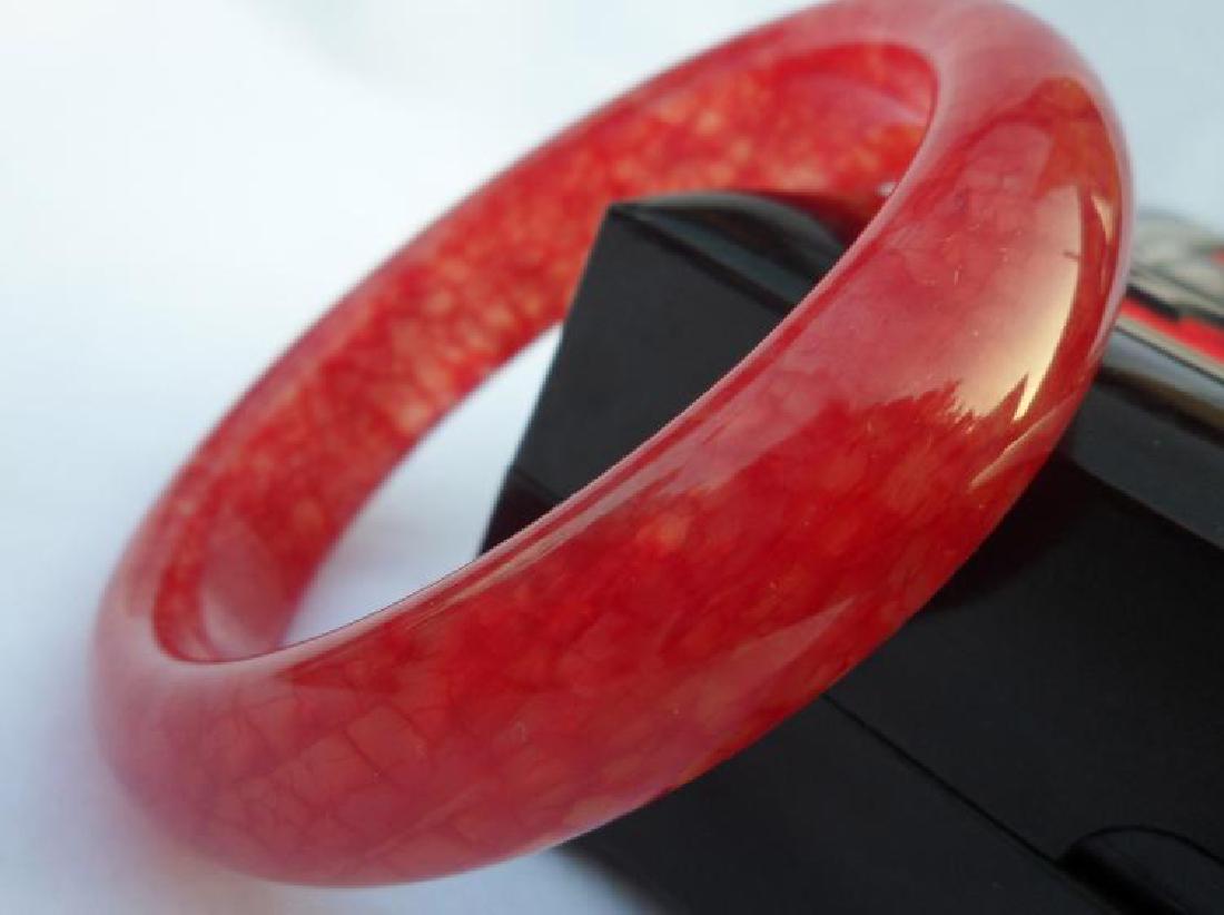 Chinese natural red blood silk jade carved jade 60mm (1 of 3)