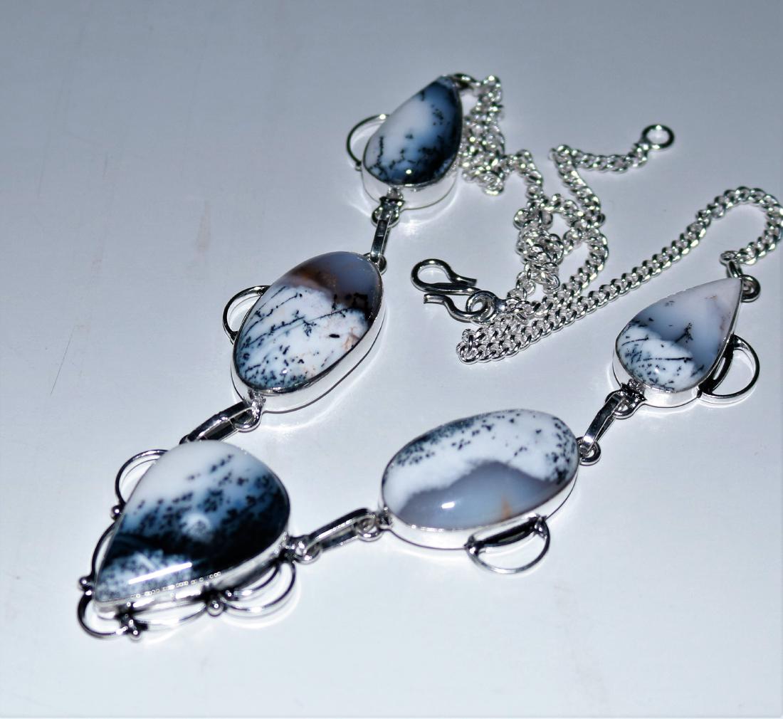 Dendrite Opal Silver Necklace (1 of 1)