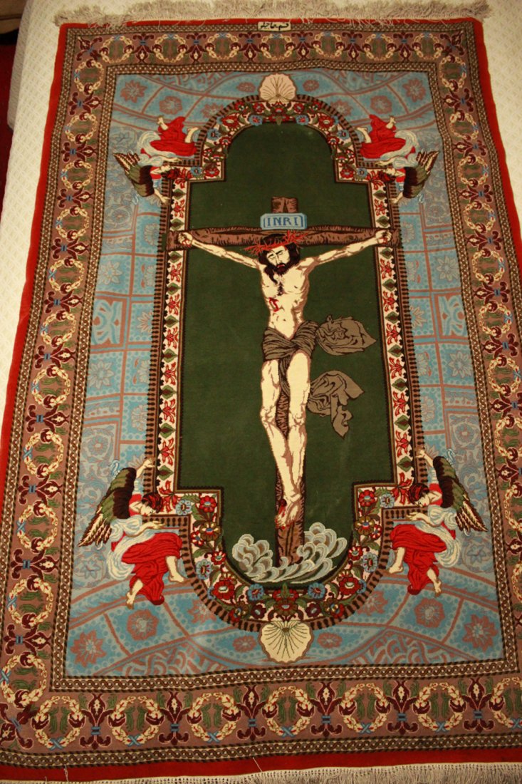 Persian Hand-Knotted Rug of Jesus (1 of 6)