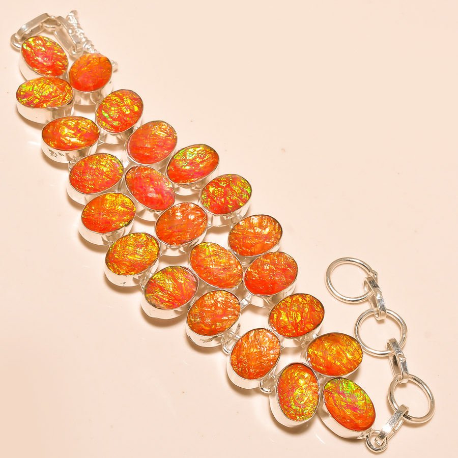 Australian Triplet Opal Silver Bracelet (1 of 1)