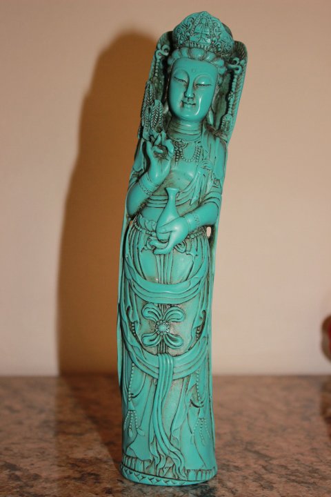 Chinese old jade statue hand-carved statue buddha 9.8 (1 of 4)