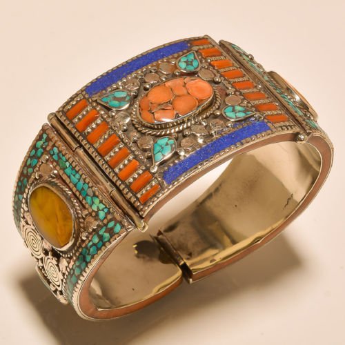 BEAUTIFUL TURQUOISE & RED,YELLOW CORAL,LAPIS LAZULI 925 (1 of 1)