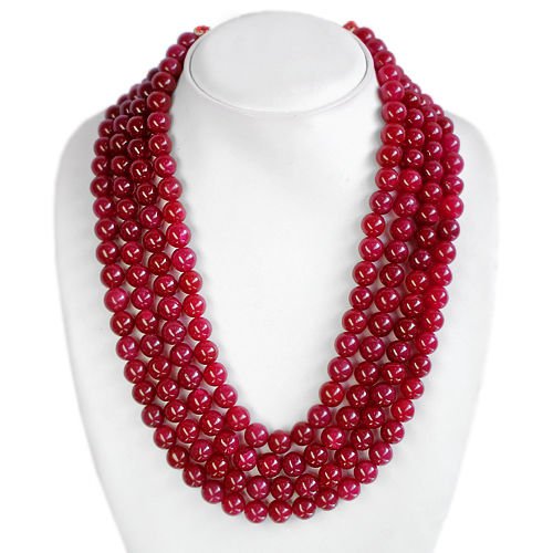 WONDERFUL CREATION NATURAL 4 STRAND RED RUBY (1 of 1)