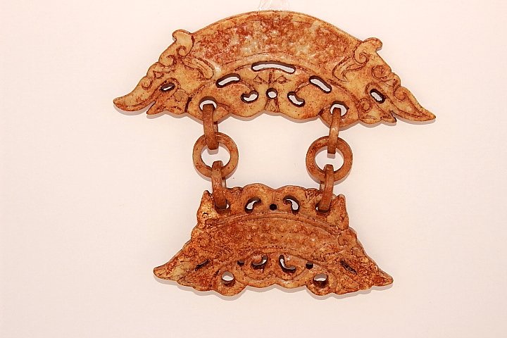 Han Dynasty Carved Natural Jade Dragon Statue: carved from one rock Measures 6\" by 7\"