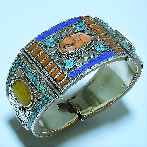 BEAUTIFUL TURQUOISE & RED,YELLOW CORAL,LAPIS LAZULI 925 (1 of 1)