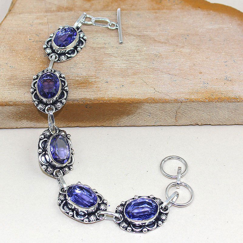 Amethyst 925 Silver Bracelet (1 of 1)