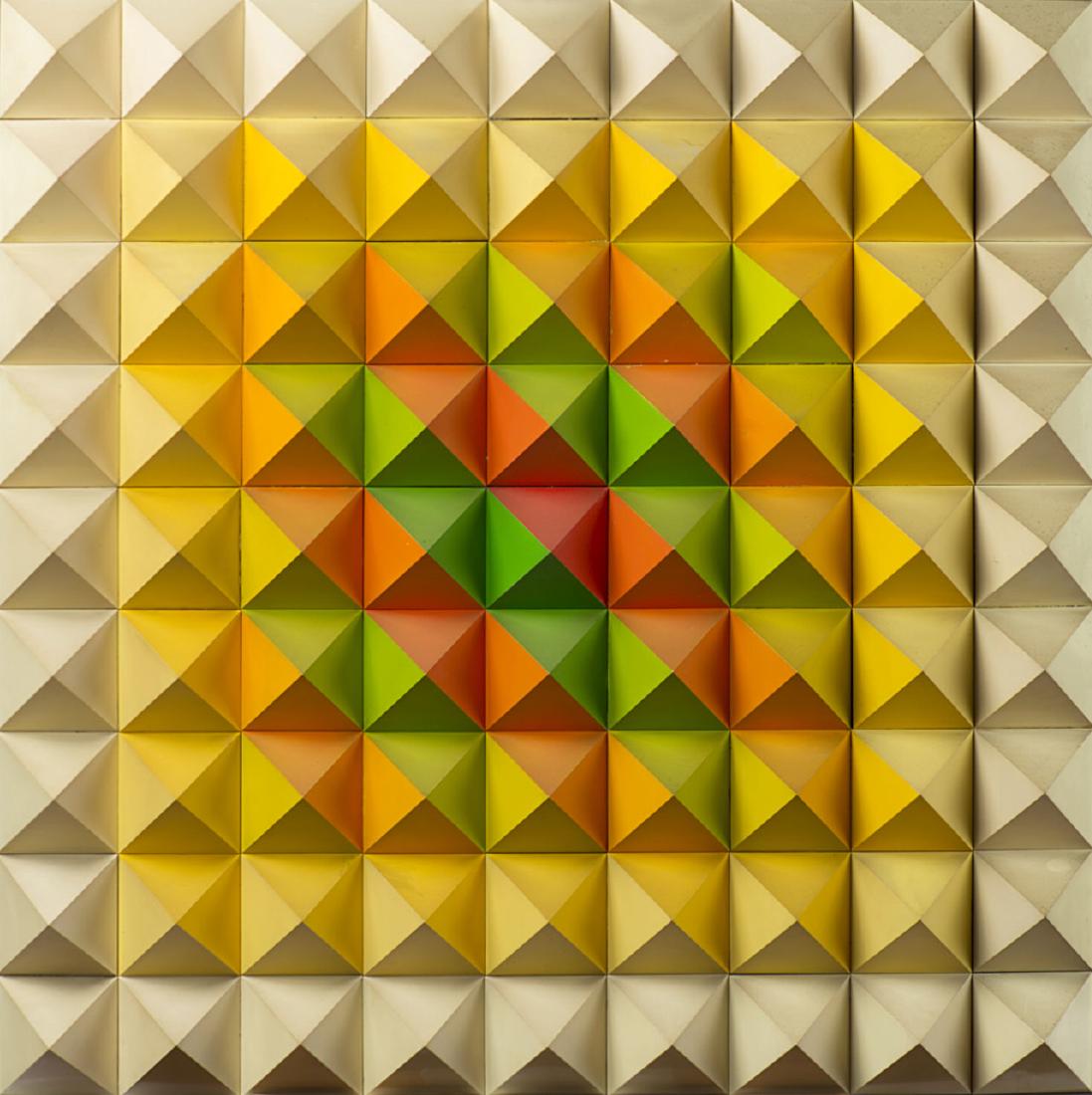 HANS JORG GLATTFELDER - Untitled: Untitled painted plastic, cm 90x90 Signed: Hans G. Glattfelder