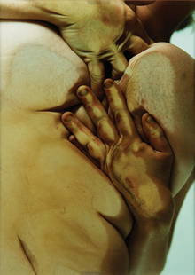 JENNY SAVILLE - Closed contact, 2002: Closed contact, 2002 Vintage C-print mounted on cardboard 39,4 x 28,4 cm Edition Artist's Proof Numbered, titled and signed in black marker on the cardboard verso This lot is sold subject to Artists R