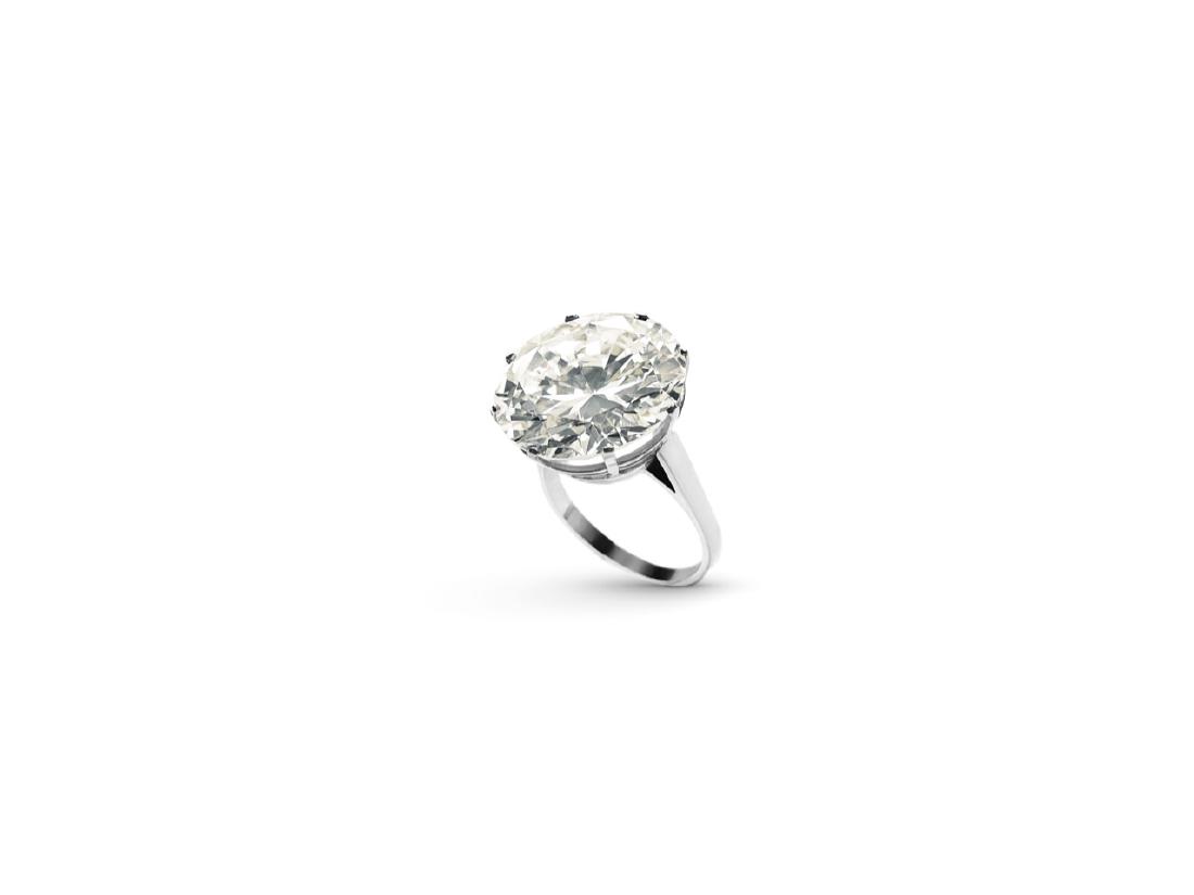 PLATINUM RING WITH BRILLIANT CUT DIAMOND CT 13,70 (1 of 2)