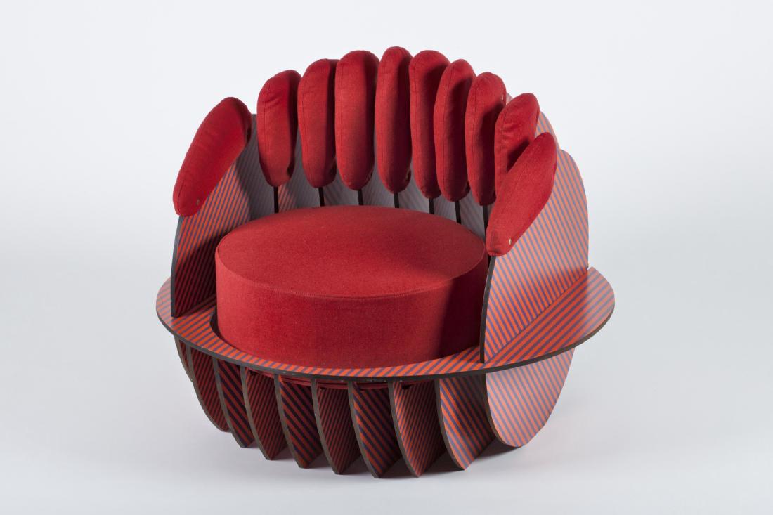 Robert-Nava-Capriolo - Armchair, 1968: cm 70 high; 88 diameter Prizes and recognitions: 3rd prize Concorso ABET 1968.