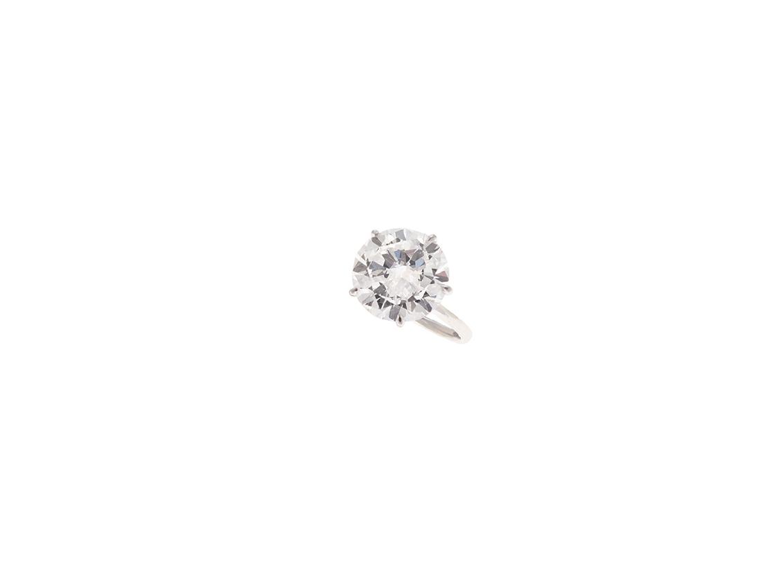 Platinum Solitaire Ring With Certificate Brilliant Cut (1 of 2)