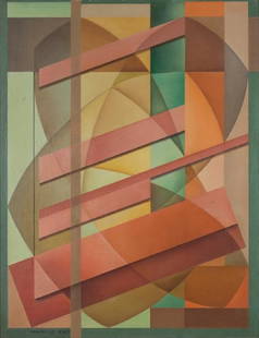MANLIO RHO - Composizione, 1955: oil on panel cm 65x50 Signed on the front: Manlio Rho PROVENANCE Milan, Galleria Philippe Daverio,¬†Milan, prof. Piero Caldirola collection EXHIBITIONS Genova, Galleria La Polena, Mostra n. 41 Man