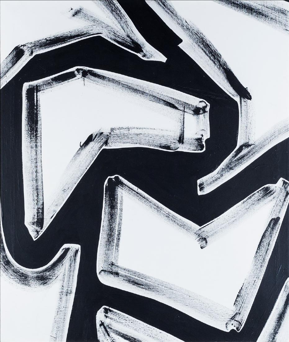 Asdrubali Gianni - Untitled (1987): acrylic on canvas cm 105x102 Signed and dated on the reverse: Asdrubali 1987 PROVENANCEPrivate collection.Work registered with Archivio Gianni Asdrubali, n. 1986008 as shown on photo certificate of au