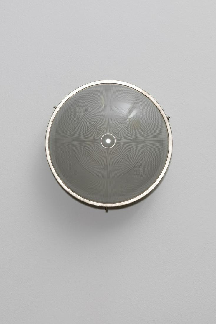 Sergio Mazza - Ceiling light: in brass and molded glass. Prod. Artemide cm h 16 x diam 26