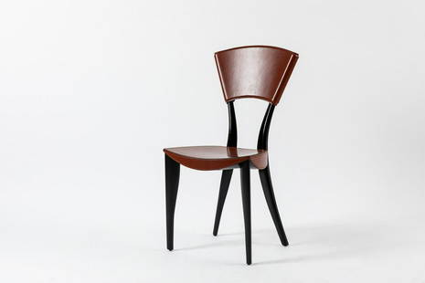 Gaby Fois Dorell - Two Karina / karin TU chairs: in curved wood. Prod. Sawaya & Moroni Original label cm 44x48x h 89