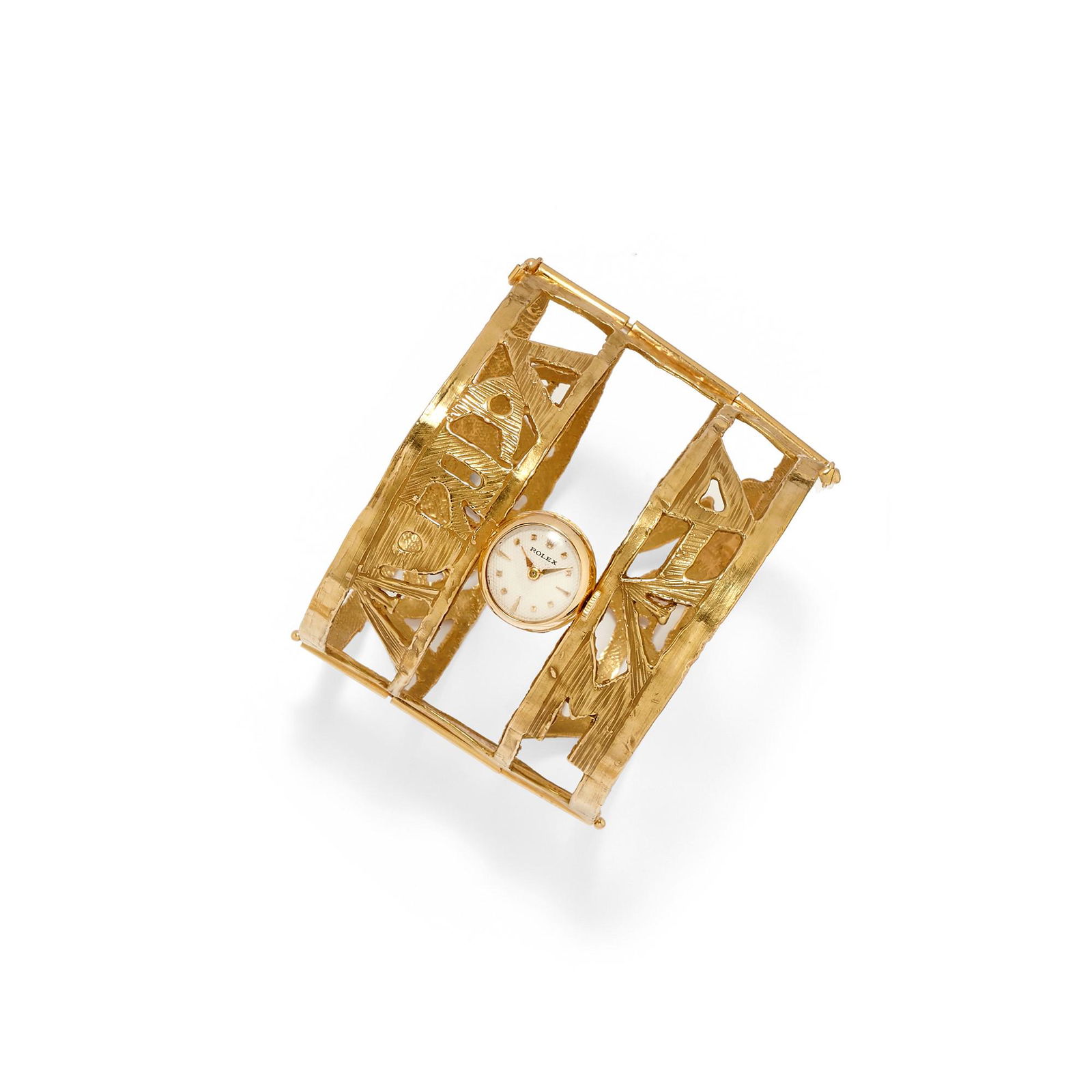 Rolex - A 18K yellow gold lady's wristwatch-bracelet,: Total weight g 48,50 diameter cm 5,50