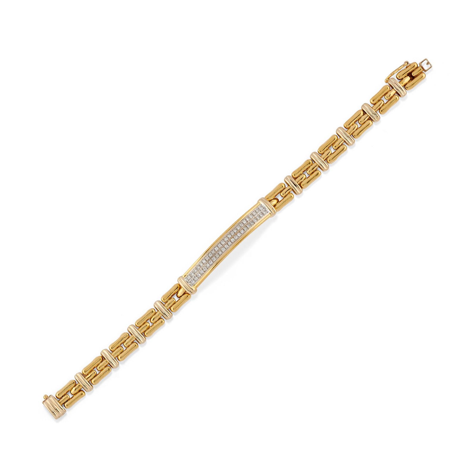 Chimento - A 18K yellow gold and diamond man's: Weight g 24,30 cm 19,00