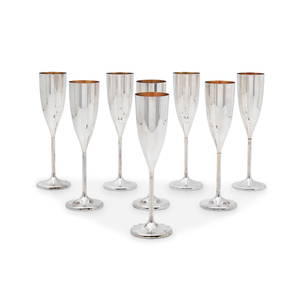Miracoli - Eight silver flutes, Milan, 20th Century, Miracoli