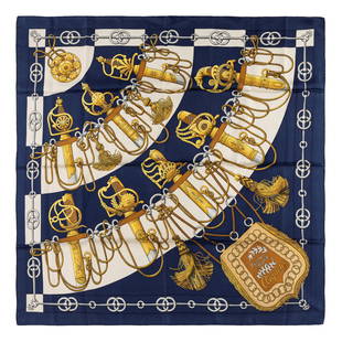 Hermès - Cliquetis silk twill scarf: Silk twill scarf designed by Julie Abadie (slight defects).