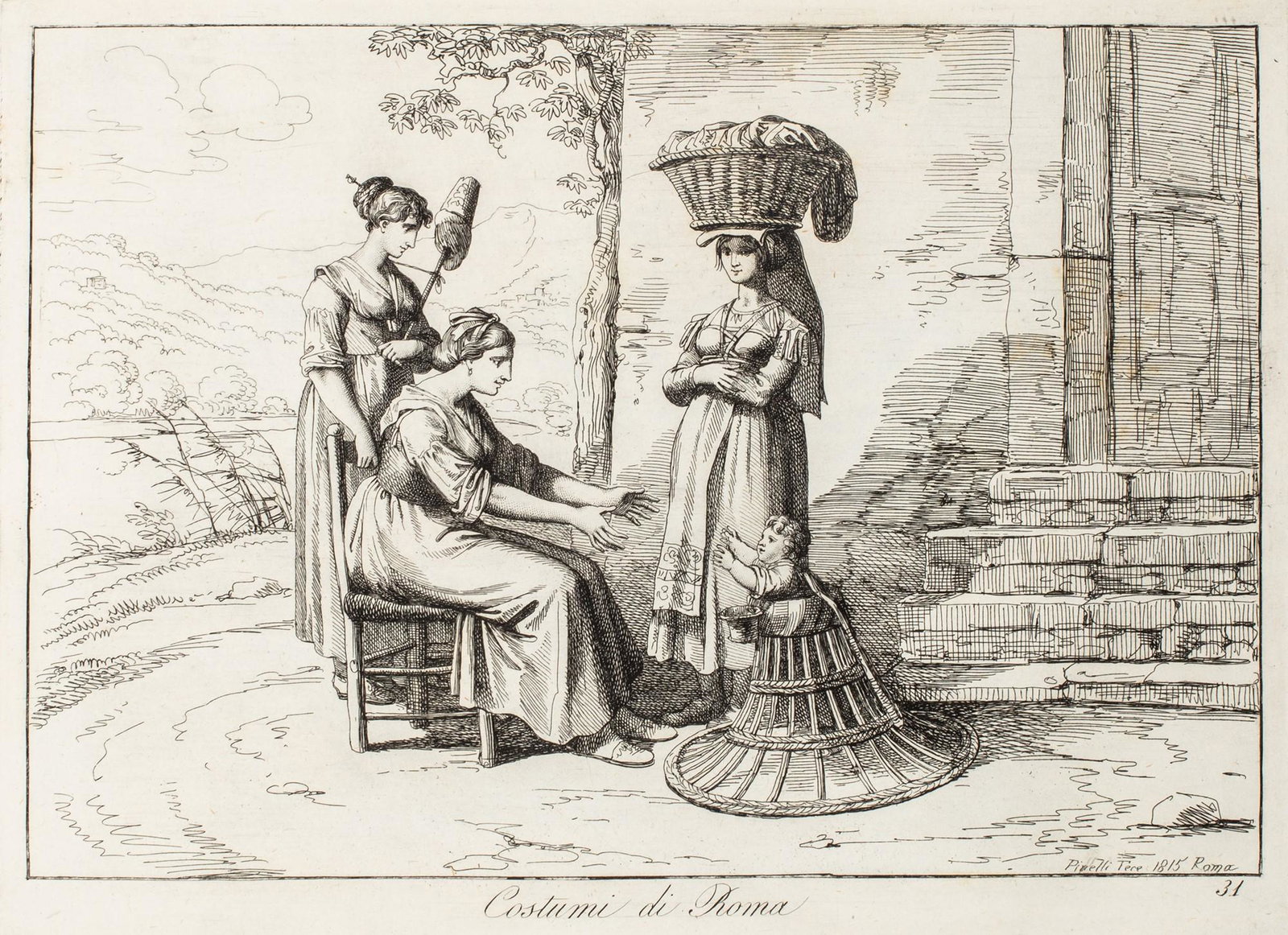 Pinelli, Bartolomeo - New collection of fifty picturesque costumes engraved with strong water (1 of 1)