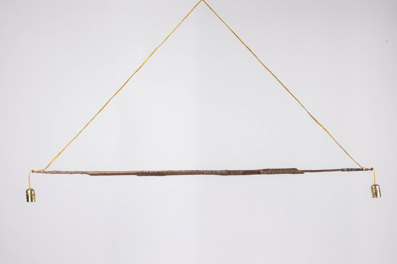 Franz West - Haus Lange: Haus Lange, 1991 145 cm Bronze hanging lamp. Signed.Meta Memphis Manufacture.