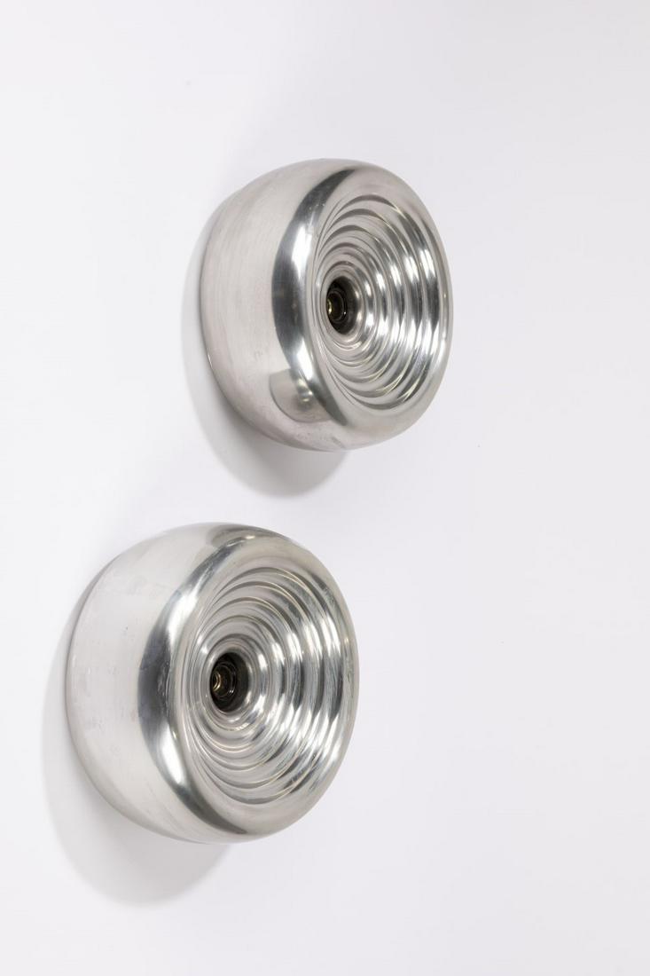 Achille Castiglioni - Pair of metal wall or ceiling lamps, 1966 (1 of 1)