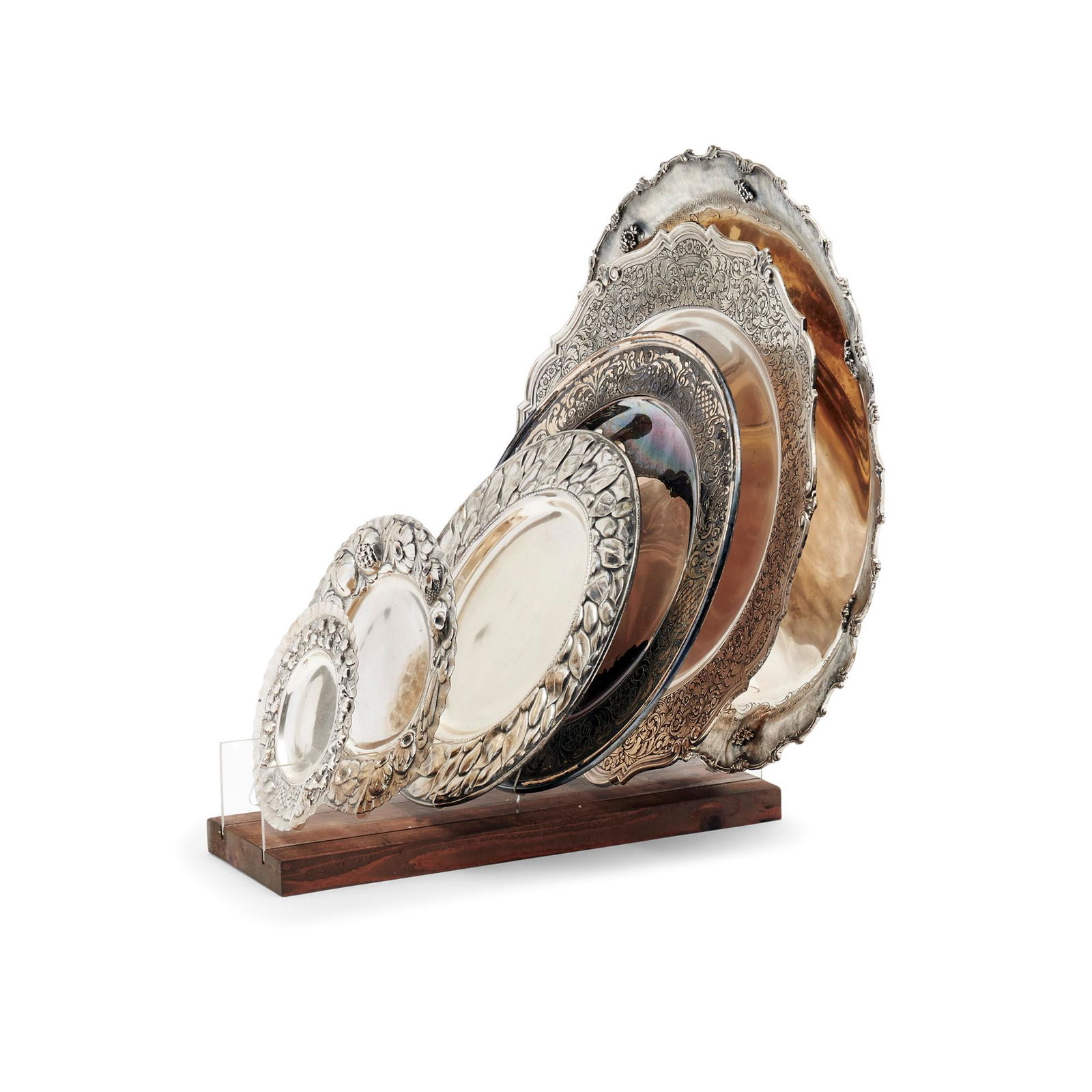 Six silver plates, Italy, 20th century (1 of 1)