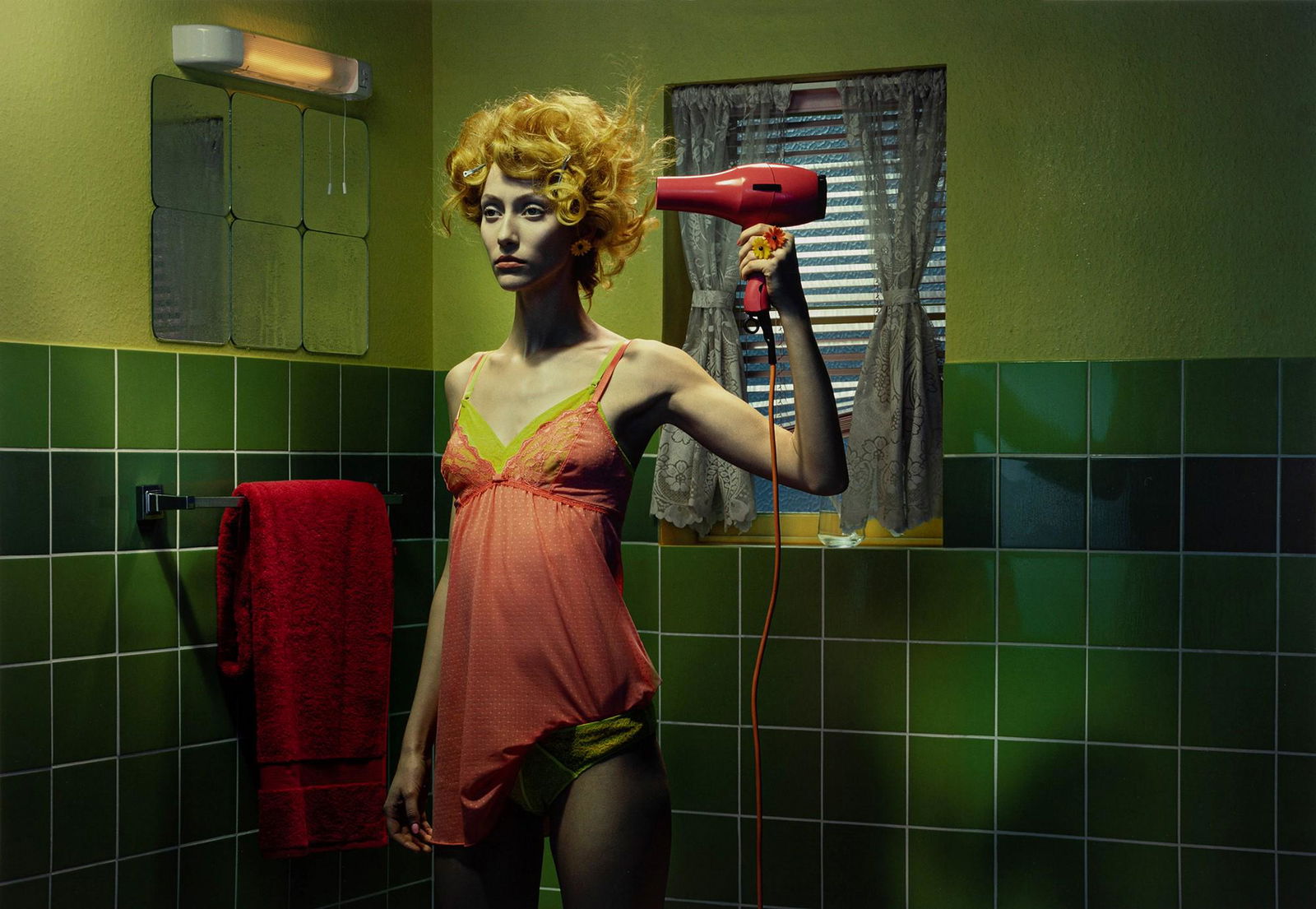 Miles Aldridge (1964) - Chromo Thriller #3, 2012: Photographic screen printing coloured, printed in 2013 cm 46,8 x 67,8 | 18.4 x 26.7 in. Title, date and photographer's credit printed on the verso This lot is subject to Artists Resale Rights